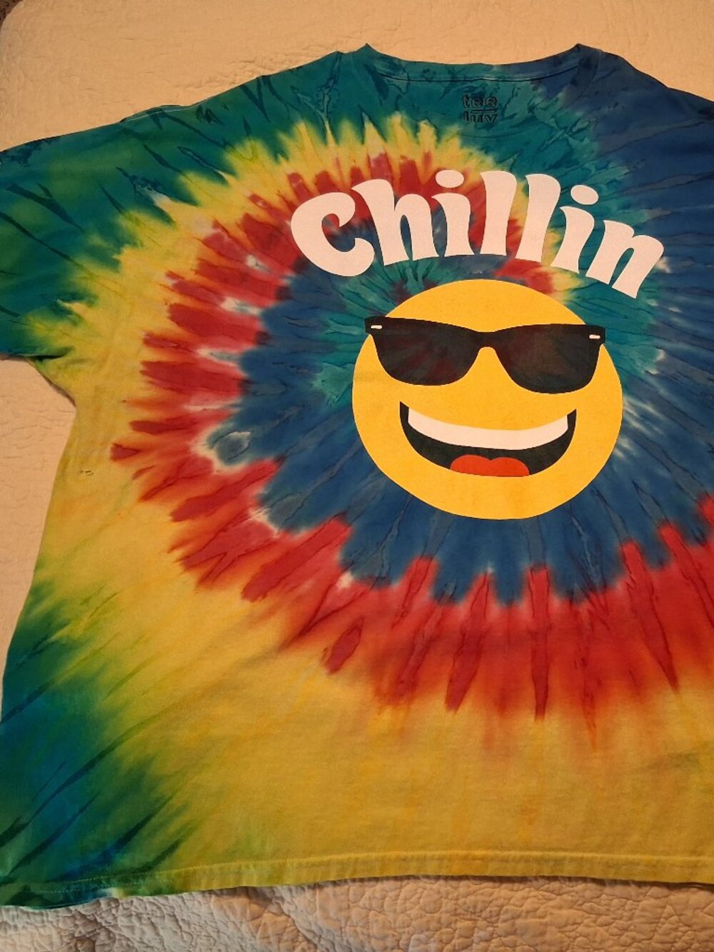 Men's Tee Luv tie-dye t-shirt, size 2XL, Multi-color.